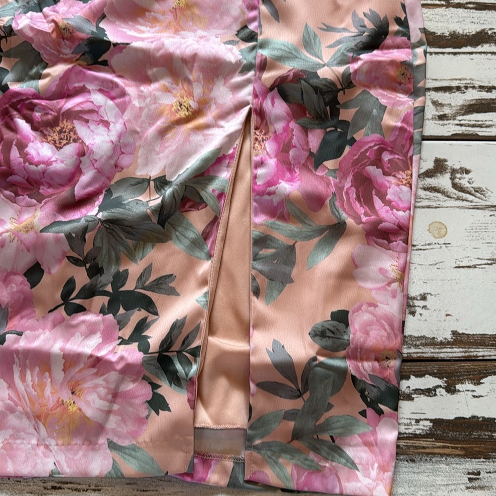 Wedding guest vibes! NWT pink floral midi dress Premier Amour brand - Picture 6 of 11